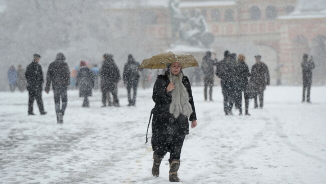 Снегопад в Москве