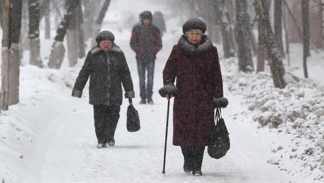 Снегопад в Москве