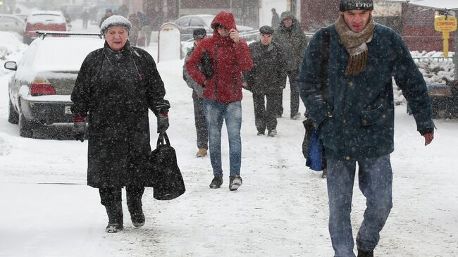 Снегопад в Москве