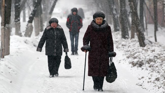 Снегопад в Москве