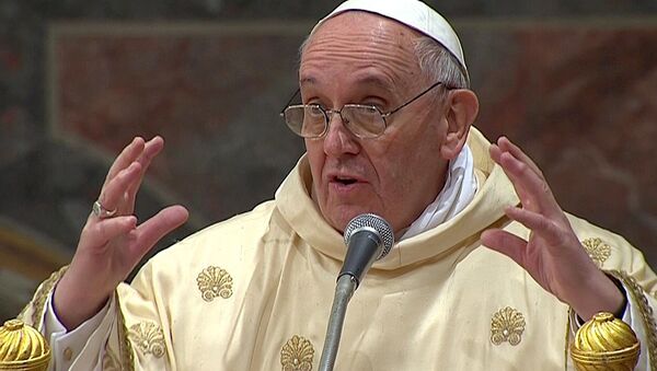 Папа Римский Франциск проводит первую мессу в Сикстинской капелле Ватикана