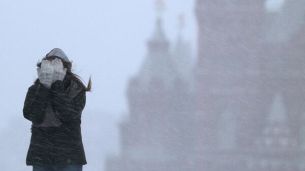 Зима в Москве, архивное фото