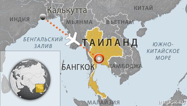 Авиалайнер совершил аварийную посадку в аэропорту Бангкока