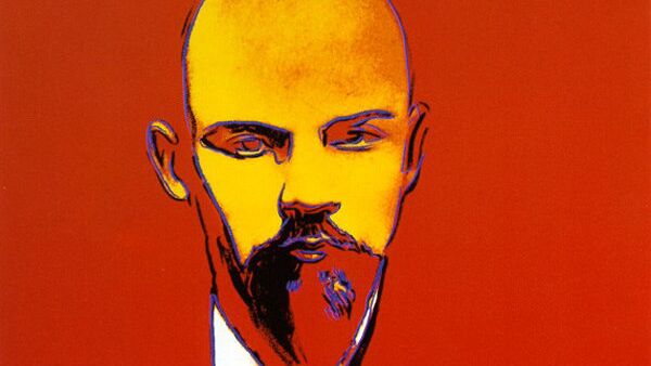 Картина Энди Уорхола Красный Ленин