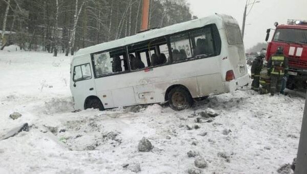 ДТП с участием рейсового автобуса в Ногинском районе Московской области
