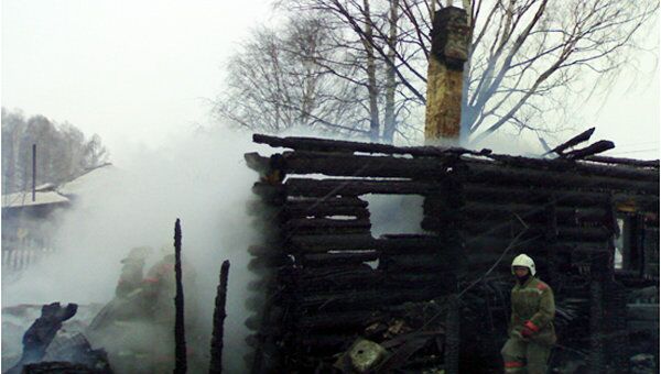 Пожар в частном доме в Кировской области