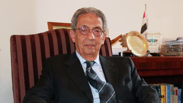 Один из лидеров египетского оппозиционного Фронта национального спасения (ФНС) Амр Муса. Архивное фото