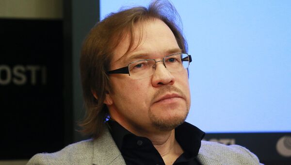 Георгий Мамин на пресс-конференции в РИА Новости