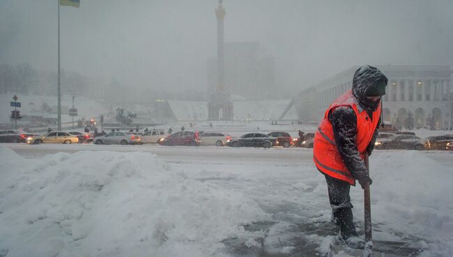 Снегопад в Киеве