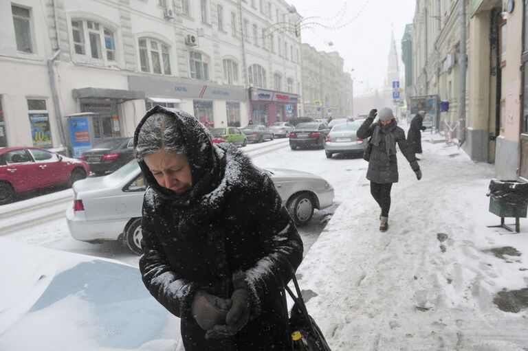 Мартовская метель в Москве