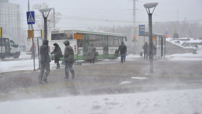 Мартовская метель в Москве