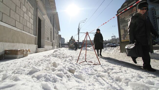 Гололед в Москве. Архивное фото