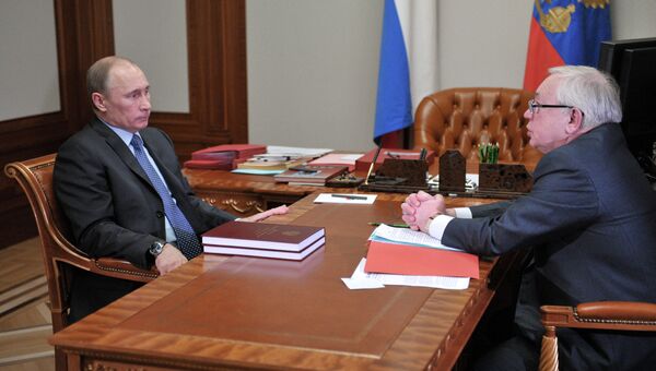 Встреча президента РФ В.Путина с В.Лукиным в Сочи
