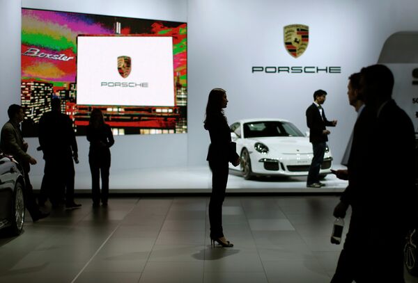 Автомобиль Porsche  на международном автосалоне в Нью-Йорке