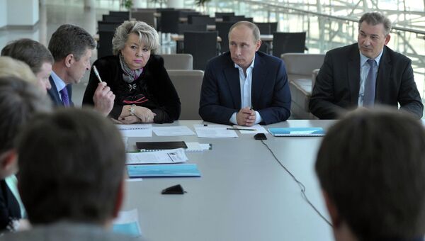 Встреча В.Путина с представителями Федераций хоккея и фигурного катания