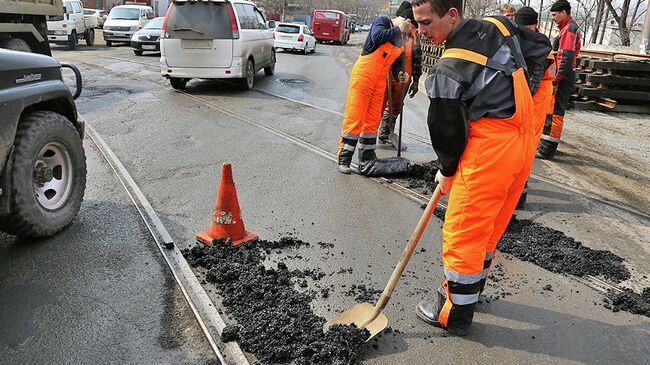 Ямочный ремонт дорог во Владивостоке