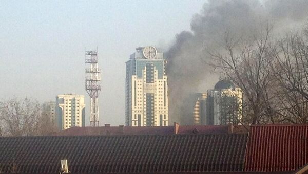 Пожар в Грозном
