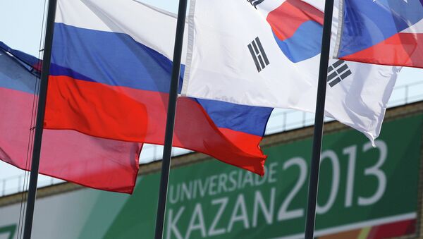 Флаги стран участниц Универсиады 2013 в Казани