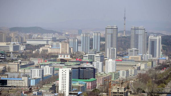 Вид на Пхеньян, КНДР