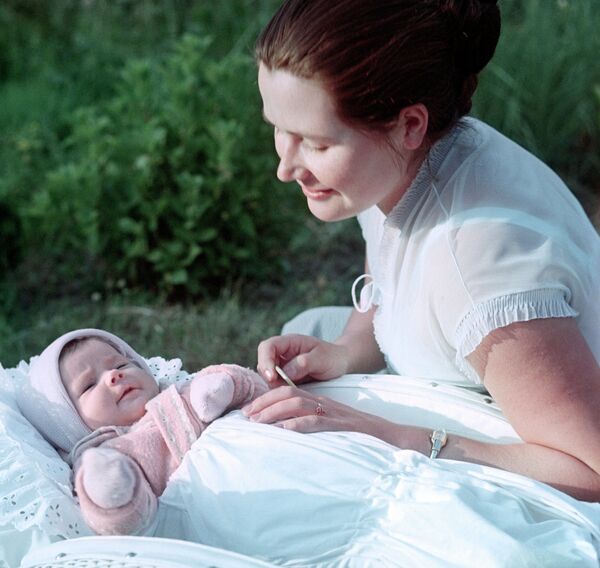 Валентина Гагарина с дочерью Галей