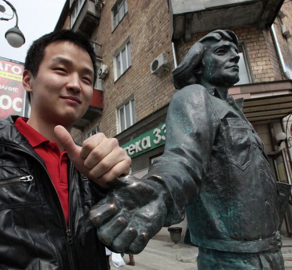 Южнокорейский студент Ким Дон Ён во Владивостоке