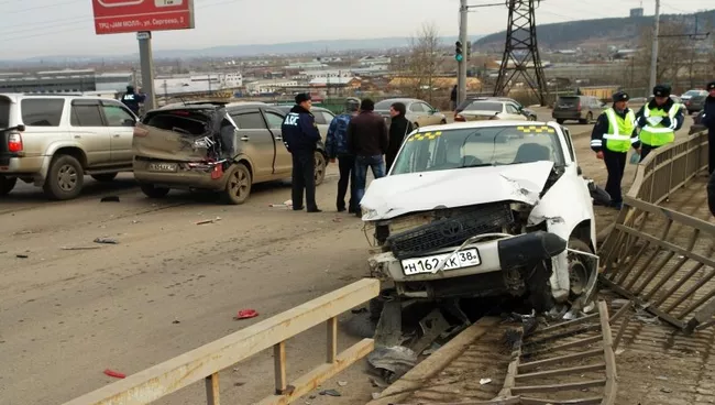 Крупное ДТП в Иркутске