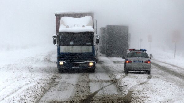 Сильный снегопад в Татарстане