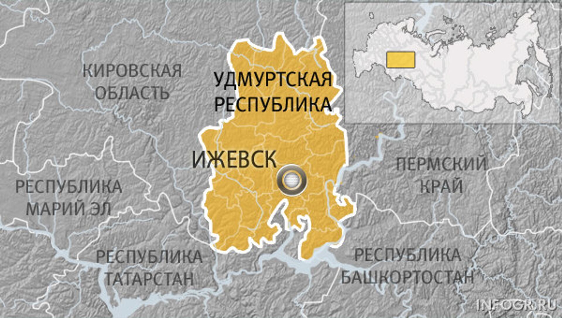 Удмуртская республика ижевск карта