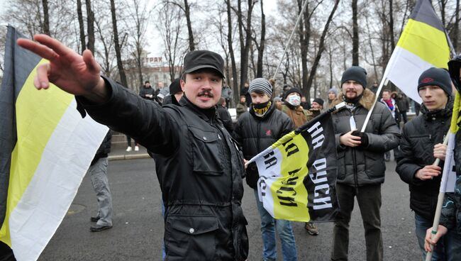 Один из лидеров организации Русские Георгий Боровиков. Архив