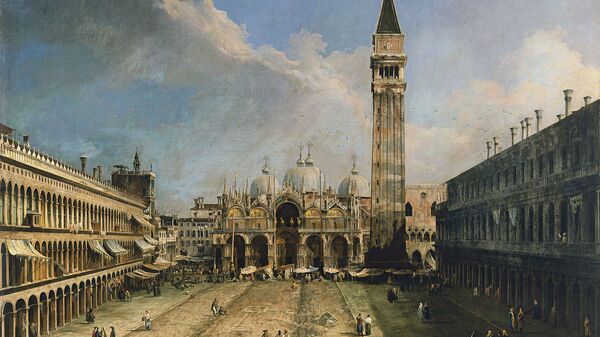 Картина Мол, Венеция, вид с площади Сан-Марко кисти Каналетто
