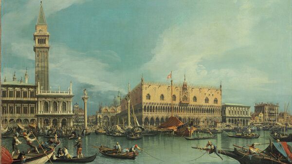 Каналетто. Мол, Венеция, вид с площади Сан-Марко