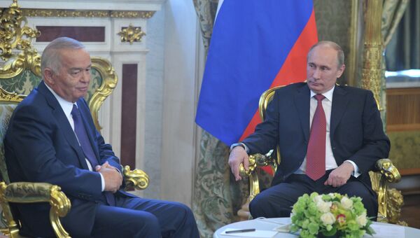 Ислам Каримов и Владимир Путин. Архивное фото