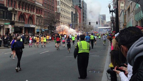 Взрыв на линии финиша Бостонского марафона
