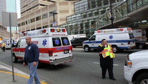 Машины скорой помощи в центре Бостона