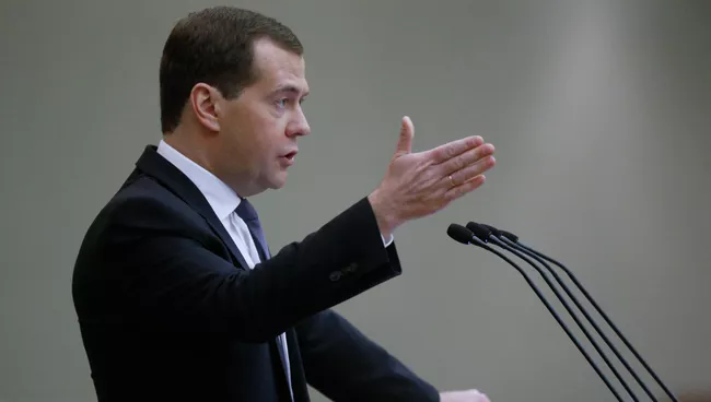 Д.Медведев на пленарном заседании Государственной Думы РФ
