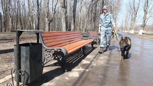 На месте взрыва в парке в Туле