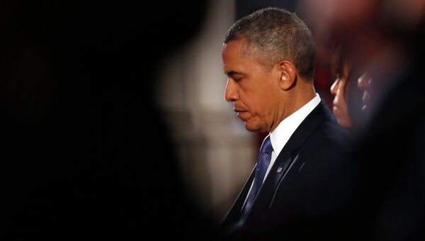 Барак Обама на поминальной службе по жертвам теракта в Бостоне