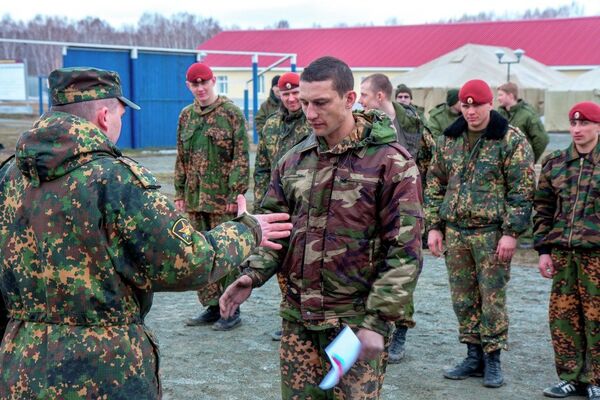Военнослужащие отряда специального назначения Ермак в Новосибирске