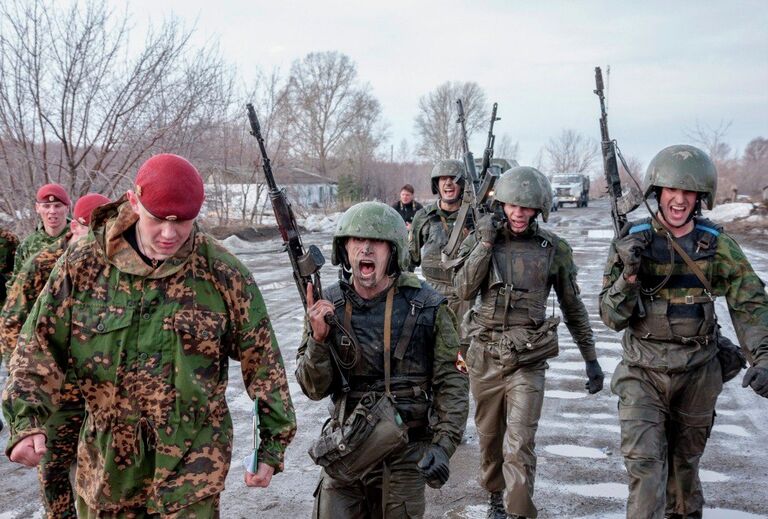 Военнослужащие отряда специального назначения Ермак в Новосибирске