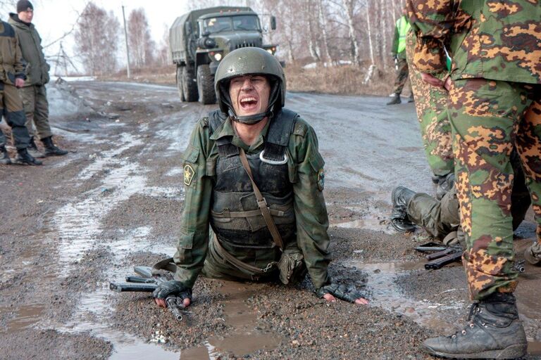 Военнослужащие отряда специального назначения Ермак в Новосибирске