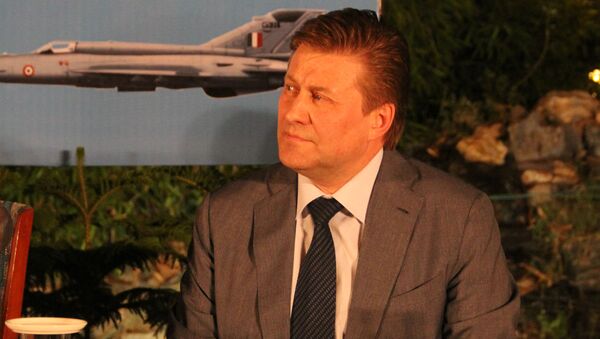 Генеральный директор ОАО Российская самолетостроительная корпорация МиГ Сергей Коротков в Индии