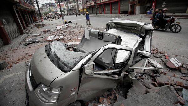 Последствия землетрясения в провинции Сычуань на юго-западе Китая
