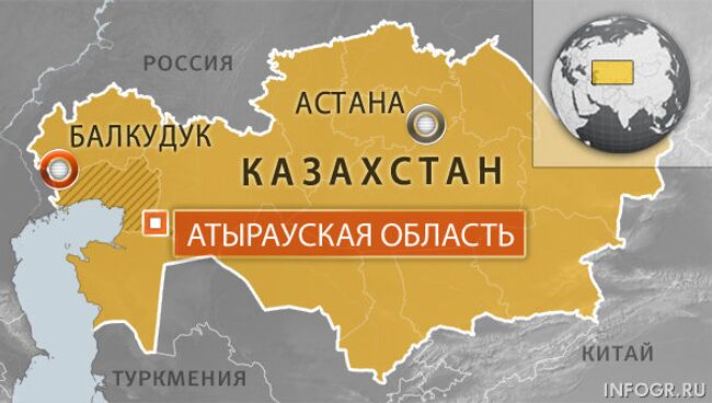 Cело Балкудук на западе Казахстана