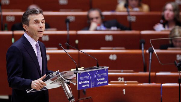 Премьер-министр Грузии Бидзина Иванишвили выступает на весенней сессии Парламентской Ассамблеи Совета Европы (ПАСЕ)