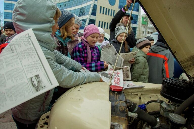 Проводы участников автопробега Победа: одна на всех в Ханты-Мансийске