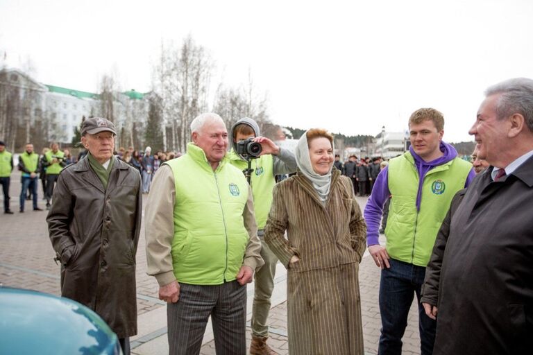 Проводы участников автопробега Победа: одна на всех в Ханты-Мансийске