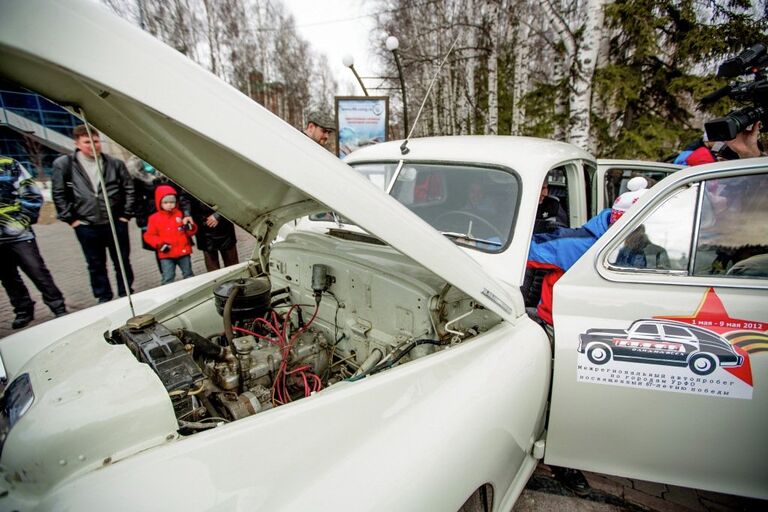 Проводы участников автопробега Победа: одна на всех в Ханты-Мансийске