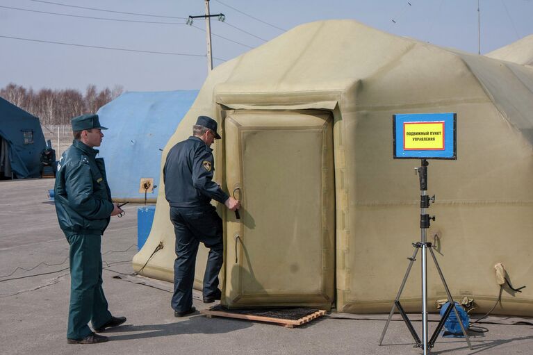 Тренировка Новосибирского МС по тушению пожаров