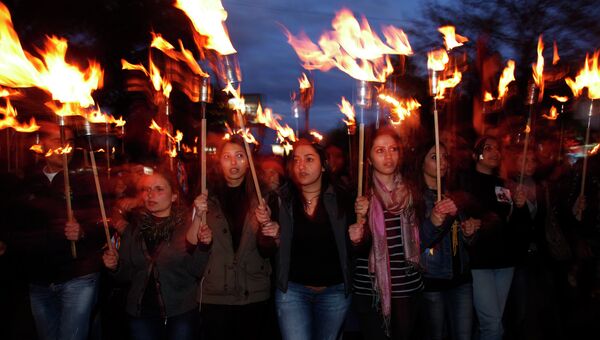 Факельное шествие в память жертв геноцида в Армении