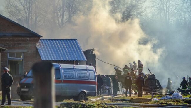 Кадры с места пожара в подмосковной психбольнице